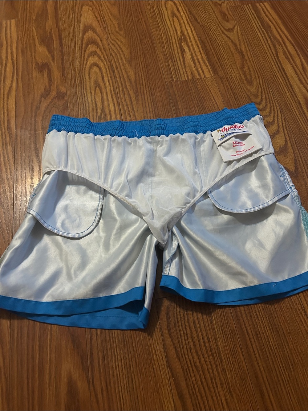 Chubbies Men's XXL Pocket Blue Ombre‎ Shark Drawstring Swim Trunks - Picture 7 of 7